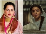 Kangana Ranaut seemed to take a jibe at Alia Bhatt and Gangubai Kathiawadi. Kangana Ranaut seemed to take a jibe at Alia Bhatt and Gangubai Kathiawadi.