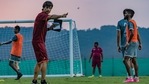 Juan Ferrando during training session at FC Goa. Juan Ferrando during training session at FC Goa.