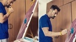 Arjun Rampal dabbled in painting while in quarantine. Arjun Rampal dabbled in painting while in quarantine.