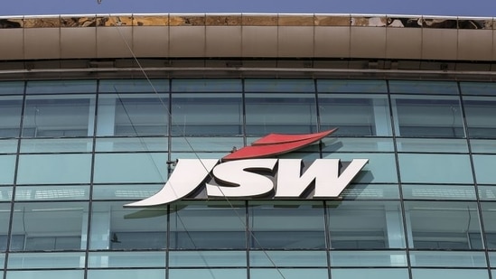 The logo of JSW is seen on the company's headquarters in Mumbai. (REUTERS)
