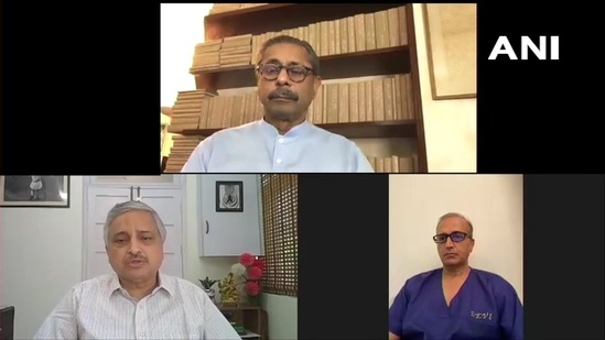 Dr Randeep Guleria, Dr Devi Shetty and Dr Naresh Trehan(ANI)