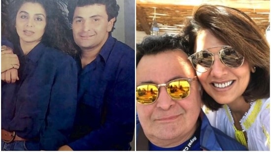 Neetu Kapoor with late Rishi Kapoor in olden times.