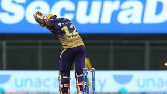 Andre Russell revived KKR's hopes, but was dismissed for 54. (IPL)