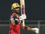 Devdutt Padikkal celebrates his maiden IPL ton. (IPL/Twitter) Devdutt Padikkal celebrates his maiden IPL ton. (IPL/Twitter)