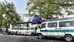 Covid-19 ambulances and funeral vehicles parked outside a crematorium in Lucknow, Uttar Pradesh.(PTI / File Photo) Covid-19 ambulances and funeral vehicles parked outside a crematorium in Lucknow, Uttar Pradesh.(PTI / File Photo)
