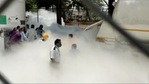 White fumes engulfed the area after the leakage, said the official who was present at the spot.(HT Photo) White fumes engulfed the area after the leakage, said the official who was present at the spot.(HT Photo)