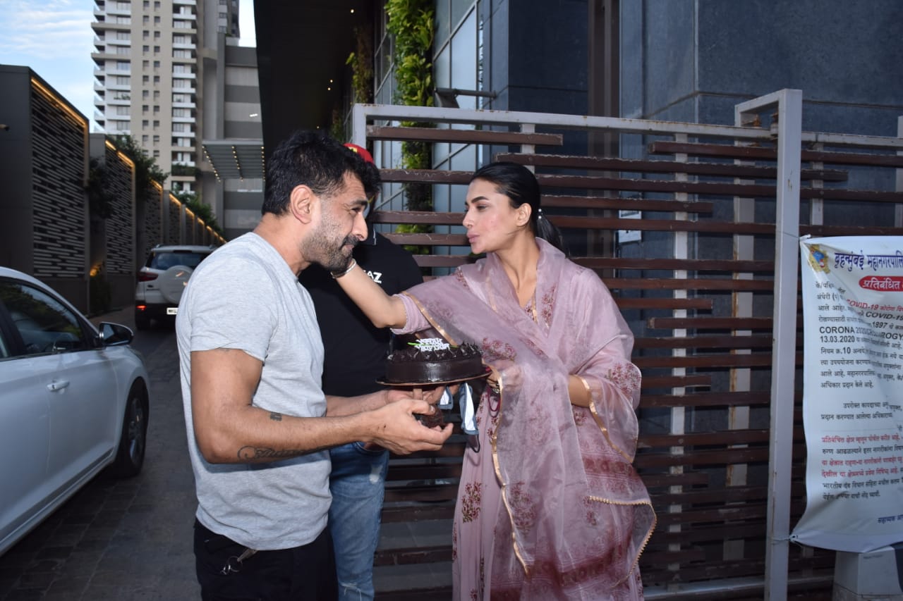 Pavitra and Eijaz celebrate her birthday. (Varinder Chawla) Pavitra and Eijaz celebrate her birthday. (Varinder Chawla)