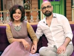 Sunidhi Chauhan with her husband Hitesh Sonik. Sunidhi Chauhan with her husband Hitesh Sonik.