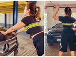 Neha Kakkar shared a video of her unusual workout on Instagram.