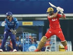 KL Rahul notched up his third half-century of IPL 2021 and although he took 50 balls to reach his fifty, the PBKS skipper got the job done.(IPL/Twitter)