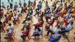 Beneficiaries wait at a health centre to receive the dose of Covid-19 vaccine, in Guwahati on Thursday, April 22. (PTI) Beneficiaries wait at a health centre to receive the dose of Covid-19 vaccine, in Guwahati on Thursday, April 22. (PTI)