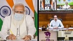Prime Minister Narendra Modi during a meeting with chief ministers on COVID-19 situations through video conferencing, in New Delhi. Chattisgarh CM Baghel seen in a window next to Ashok Gehlot and above CM Uddhav Thackeray. (PTI Photo) Prime Minister Narendra Modi during a meeting with chief ministers on COVID-19 situations through video conferencing, in New Delhi. Chattisgarh CM Baghel seen in a window next to Ashok Gehlot and above CM Uddhav Thackeray. (PTI Photo)