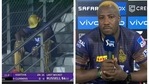 Andre Russell sat on the staircase after getting out against CSK in IPL 2021 Andre Russell sat on the staircase after getting out against CSK in IPL 2021