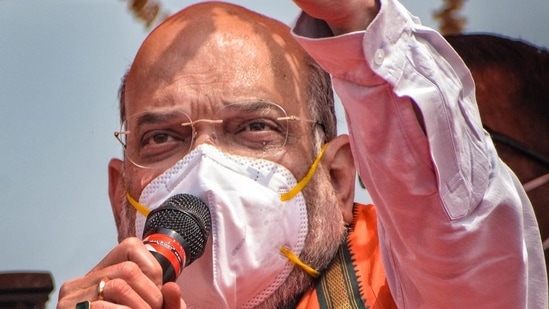 Union home minister Amit Shah during an election campaign. (PTI File Photo) Union home minister Amit Shah during an election campaign. (PTI File Photo)