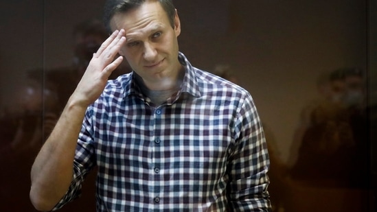 Navalny said he would start “coming out of the hunger strike” on Friday and the process of ending it will take 24 days.(AP) Navalny said he would start “coming out of the hunger strike” on Friday and the process of ending it will take 24 days.(AP)