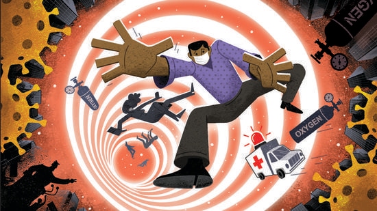 It’s as if we woke up on January 1, 2020 to a parallel universe, one where the rules had been changed overnight and all that we once took for granted, suddenly seemed distorted, awry … set asunder. (Illustration: Gajanan Nirphale) It’s as if we woke up on January 1, 2020 to a parallel universe, one where the rules had been changed overnight and all that we once took for granted, suddenly seemed distorted, awry … set asunder. (Illustration: Gajanan Nirphale)