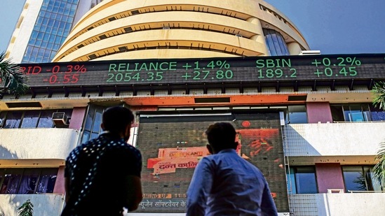 Markets lost 1.9% for the week, the worst weekly fall since February 28, 2021. In April so far, both benchmark indices Sensex and Nifty are down around 3%, and are poised to see the worst monthly fall since May 2020. (Bloomberg File Photo ) Markets lost 1.9% for the week, the worst weekly fall since February 28, 2021. In April so far, both benchmark indices Sensex and Nifty are down around 3%, and are poised to see the worst monthly fall since May 2020. (Bloomberg File Photo )
