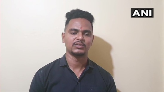The image shows railway pointsman Mayur Shelke who saved a kid's life. The image shows railway pointsman Mayur Shelke who saved a kid's life.