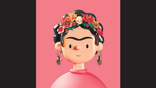 Artist Amrit Pal Singh’s rendition of Frida Kahlo also sold as one-of-a-kind NFT work. Singh has made a total of ₹95 lakh from five such sales. (Image courtesy Amrit Pal Singh) Artist Amrit Pal Singh’s rendition of Frida Kahlo also sold as one-of-a-kind NFT work. Singh has made a total of ₹95 lakh from five such sales. (Image courtesy Amrit Pal Singh)