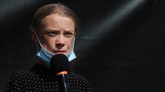 Climate activist Greta Thunberg spoke as world leaders gathered at a climate summit hosted by US President Joe Biden(Bloomberg)