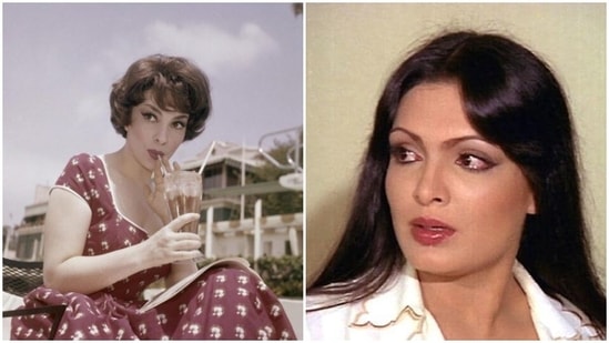 Italian actor Gina Lollobrigida and actor Parveen Babi.