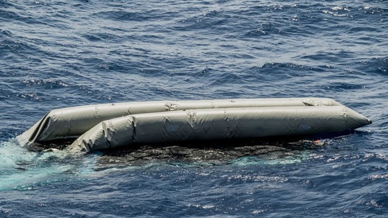 SOS Mediterranee, which operates the rescue vessel Ocean Viking, posted a photo of the wreck of a rubber boat and said, citing sources, "our worst fears have come true". SOS Mediterranee, which operates the rescue vessel Ocean Viking, posted a photo of the wreck of a rubber boat and said, citing sources, "our worst fears have come true".