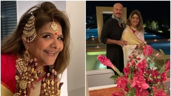 Pinkie Roshan shared new pictures with Rakesh Roshan.