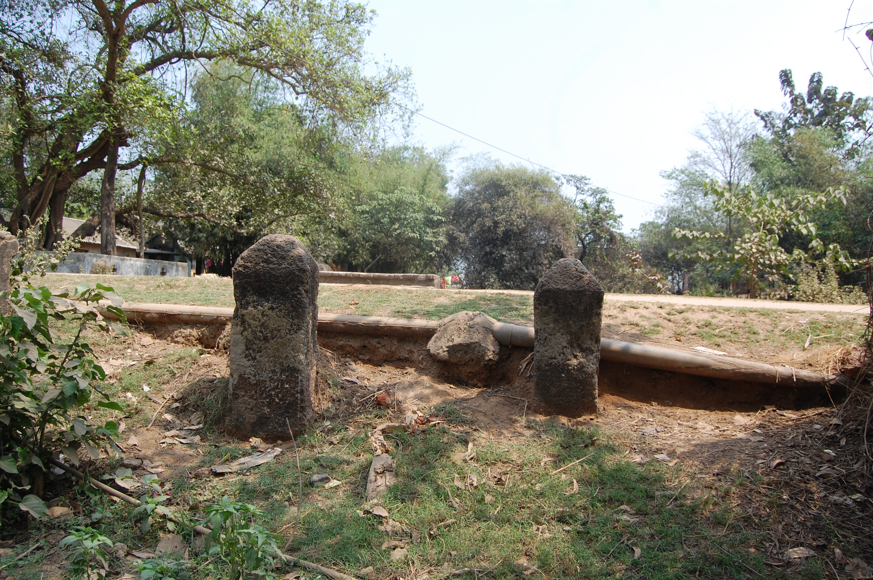 Obelisk-shaped markers on the Jagannath Sadak told pilgrims where the path was in times of flood. (Anil Dhir)