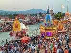 Over 2,000 people have tested positive for the coronavirus at the Kumbh festival in Haridwar so far.(PTI) Over 2,000 people have tested positive for the coronavirus at the Kumbh festival in Haridwar so far.(PTI)