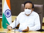 Union Minister for Health and Family Welfare during a high-level meeting to review Covid-19 management