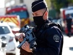Police officer blocks the access next to the Police station in Rambouillet, south west of Paris. Police officer blocks the access next to the Police station in Rambouillet, south west of Paris.