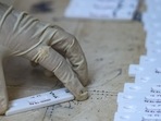 The wave has sparked a shortage of critical supplies such as oxygen and medicines.(PTI Photo ) The wave has sparked a shortage of critical supplies such as oxygen and medicines.(PTI Photo )