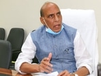 Defence minister Rajnath Singh. Defence minister Rajnath Singh.