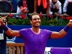 Rafael Nadal celebrates his victory over Pablo Carreno Busta of Spain.(AP) Rafael Nadal celebrates his victory over Pablo Carreno Busta of Spain.(AP)