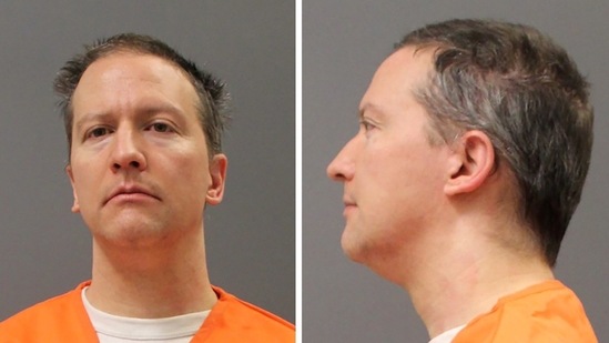 Former Minneapolis Police Officer Derek Chauvin is shown in a combination of police booking photos after a jury found him guilty on all counts in his trial for second-degree murder, third-degree murder and second-degree manslaughter in the death of George Floyd in Minneapolis, Minnesota, US. (Reuters)