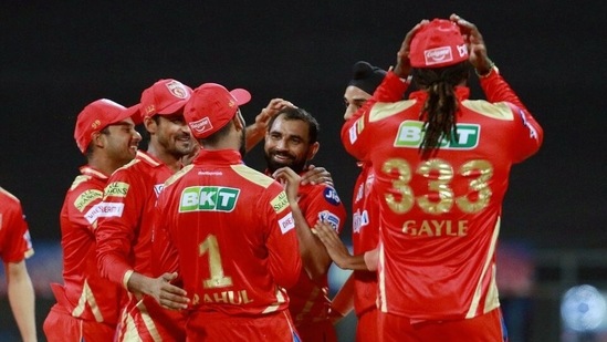 Mohammad Shami celebrates the dismissal of Ben Stokes during the match between Rajasthan Royals and the Punjab Kings at the Wankhede Stadium in Mumbai. (ANI Photo/ IPL Twitter) Mohammad Shami celebrates the dismissal of Ben Stokes during the match between Rajasthan Royals and the Punjab Kings at the Wankhede Stadium in Mumbai. (ANI Photo/ IPL Twitter)