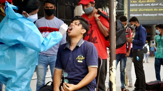 The total for cases recorded throughout Friday is based on official figures at 3:30pm IST on Saturday. (ANI Photo) The total for cases recorded throughout Friday is based on official figures at 3:30pm IST on Saturday. (ANI Photo)