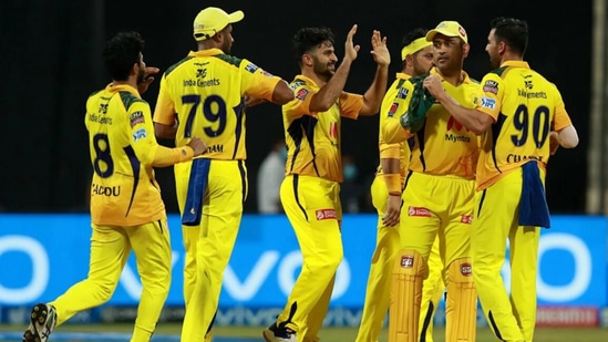 Chennai Super Kings in action against Kolkata Knight Riders(IPL/BCCI)