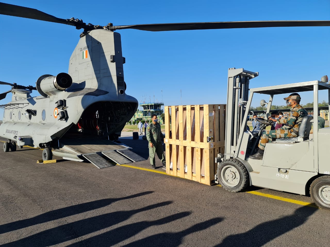 Apart from airlifting oxygen from abroad, IAF is ferrying tanks from one state to another. Apart from airlifting oxygen from abroad, IAF is ferrying tanks from one state to another.