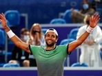 Matteo Berrettini of Italy celebrates after winning the final match of the Serbia Open tennis tournament against Aslan Karatsev of Russia in Belgrade(AP) Matteo Berrettini of Italy celebrates after winning the final match of the Serbia Open tennis tournament against Aslan Karatsev of Russia in Belgrade(AP)