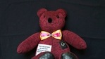 A teddy bear made with pieces of clothing that were worn by a Covid-19 victim, sits in the workshop of seamstress Irma de la Parra, in Mexico City.(AP) A teddy bear made with pieces of clothing that were worn by a Covid-19 victim, sits in the workshop of seamstress Irma de la Parra, in Mexico City.(AP)