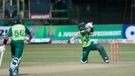 Pakistan batsman Mohammad Rizwan, right, plays a shot during the final cricket T20 match against Zimbabwe at Harare Sports Club.(AP) Pakistan batsman Mohammad Rizwan, right, plays a shot during the final cricket T20 match against Zimbabwe at Harare Sports Club.(AP)