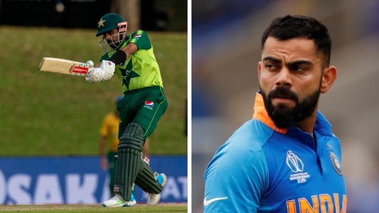 Babar Azam and Virat Kohli. (AP/Getty)