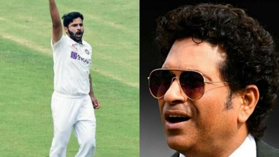Shardul Thakur (left) and Sachin Tendulkar (HT Photo) Shardul Thakur (left) and Sachin Tendulkar (HT Photo)