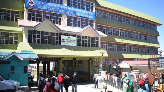 The Indira Gandhi Medical College and Hospital in Shimla has 147 Covid beds, all of which are occupied.     (HT File)