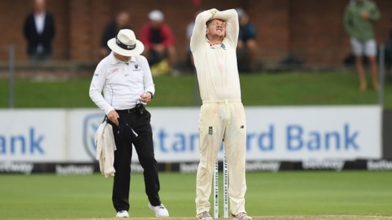 England spinner Dom Bess reacts. (Getty Images) England spinner Dom Bess reacts. (Getty Images)