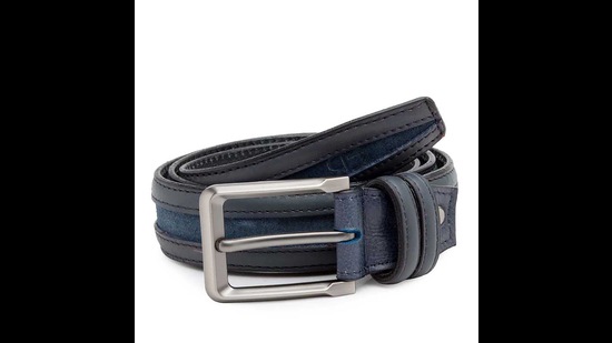 Blue leather belt by Escaro Royale Blue leather belt by Escaro Royale