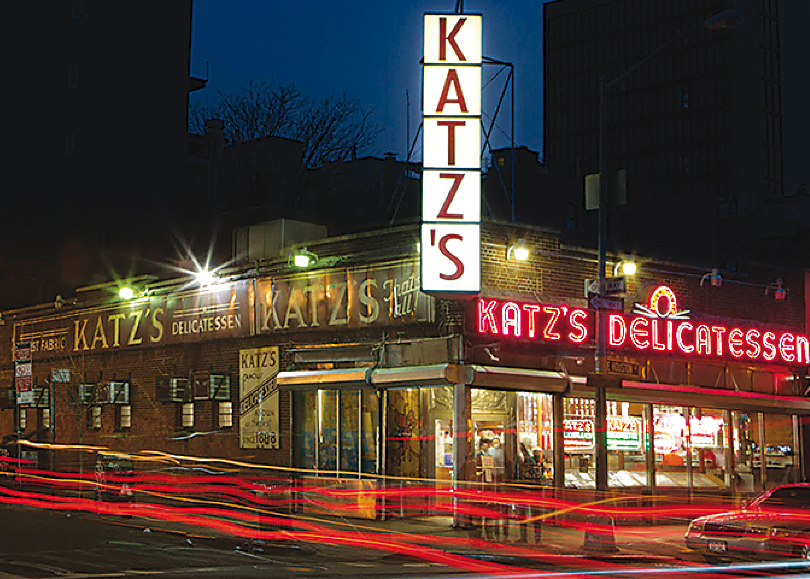 One can enjoy those giant deli sandwiches at New York’s Katz’s for a fulfilling experience