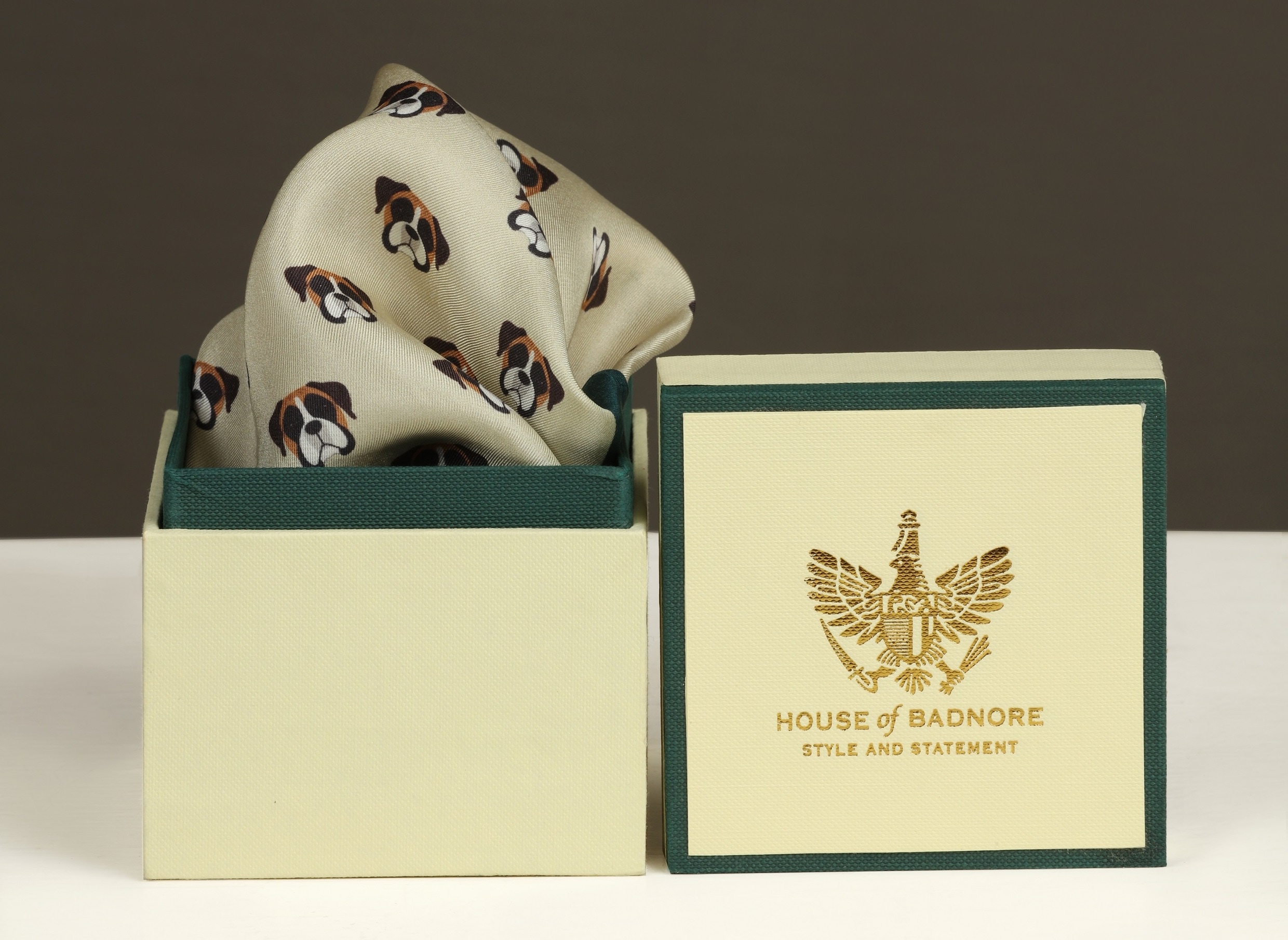 This quirky dog print pocket square by House of Badnore will add both an element of style and fun to any look This quirky dog print pocket square by House of Badnore will add both an element of style and fun to any look