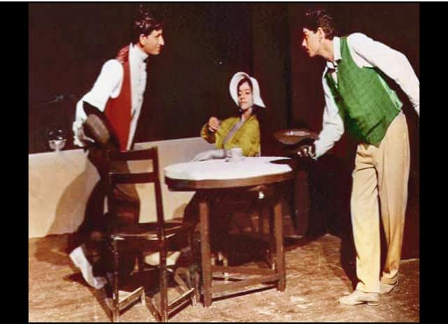 Practising for a play at NSD with batchmates Rajesh Tailang and Sapna Moudgil Practising for a play at NSD with batchmates Rajesh Tailang and Sapna Moudgil